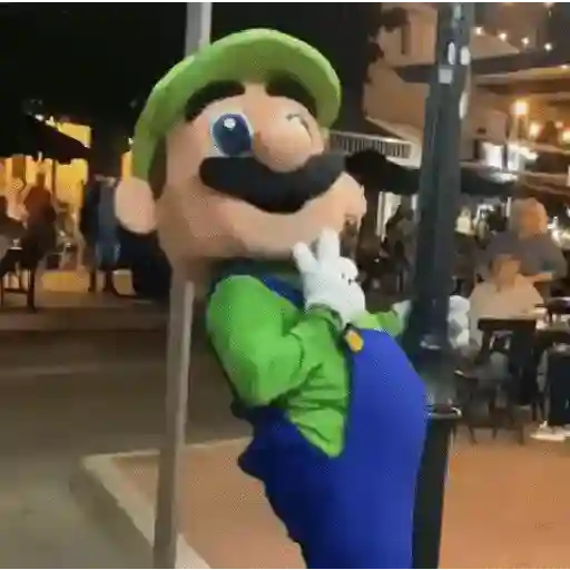 Figurinha: Luigi Fazendo Sinal de Paz