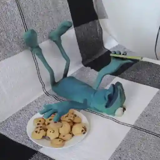 Figurinha: Alien come to eat cookies