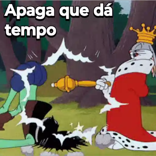 Figurinha: Apaga que dá tempo