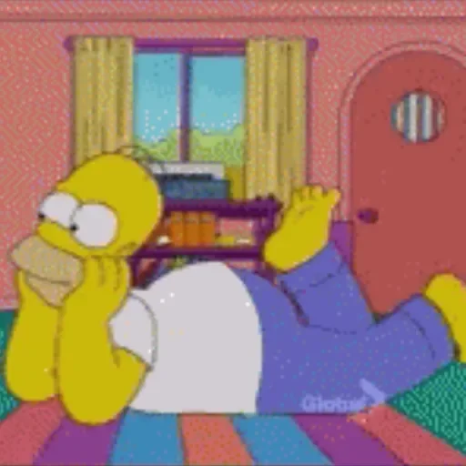Figurinha: Homer Simpson comendo