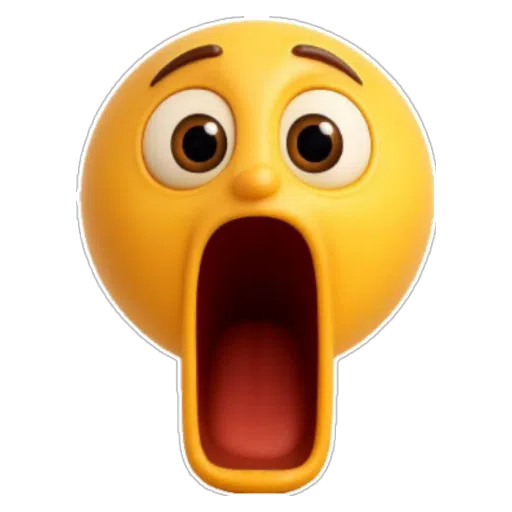 Figurinha: Emoji Boca Aberta Surpreso