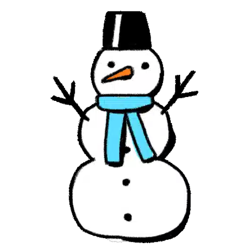 Figurinha: Boneco de Neve Feliz
