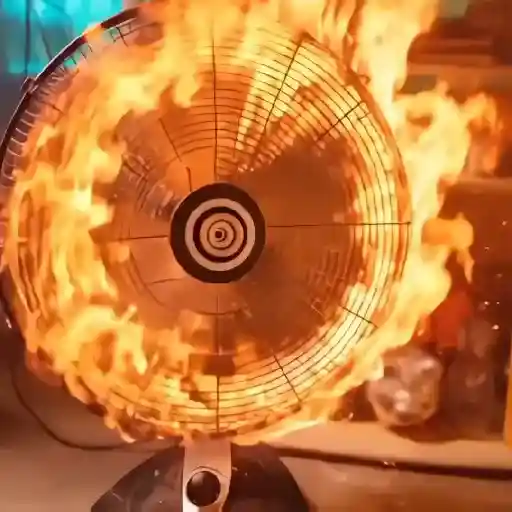 Figurinha: Ventilador em Chamas