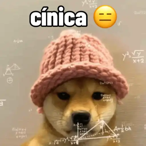 Figurinha: Cínica - Cachorro Confuso