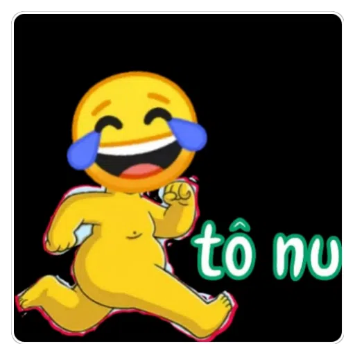 Figurinha: Emoji tô nu correndo