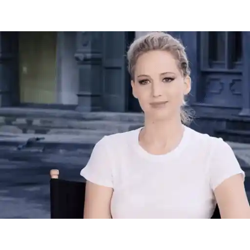 Figurinha: Jennifer Lawrence reage a algo engraçado