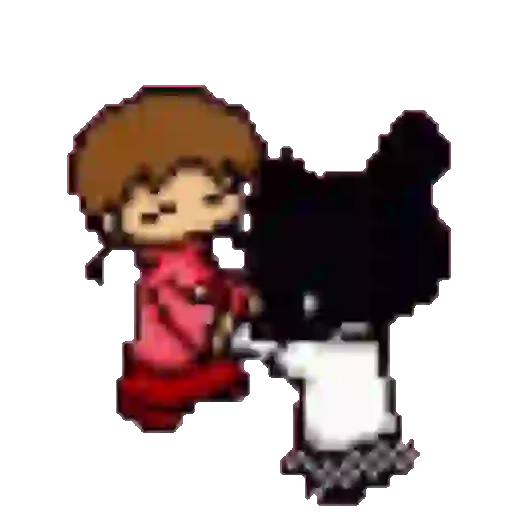 Figurinha: Abraço pixelado