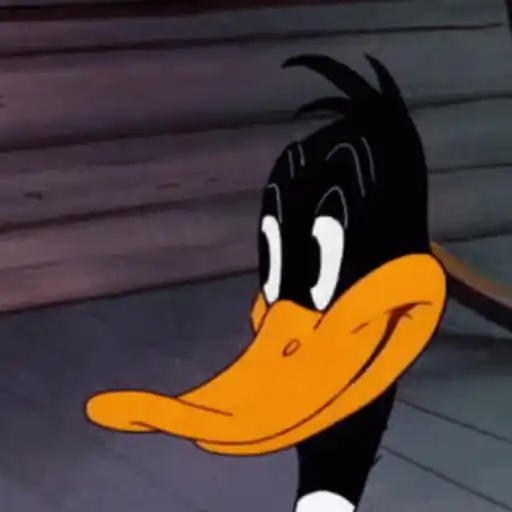 Figurinha: Pato Daffy com expressão de maroto