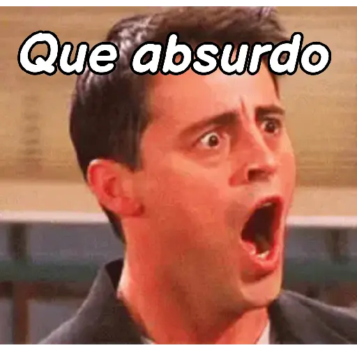Figurinha: Que absurdo!