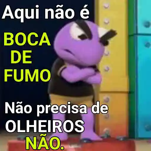 Figurinha: Personagem irritado com óculos