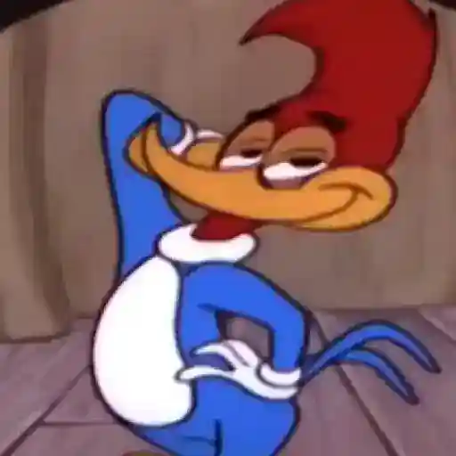 Figurinha: Pica-Pau fazendo pose