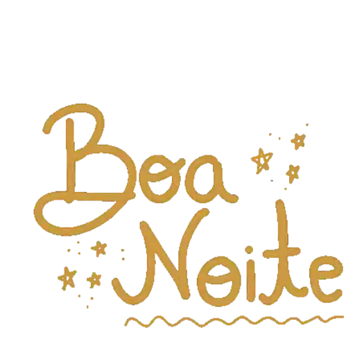 Figurinha: Boa Noite com estrelas piscando