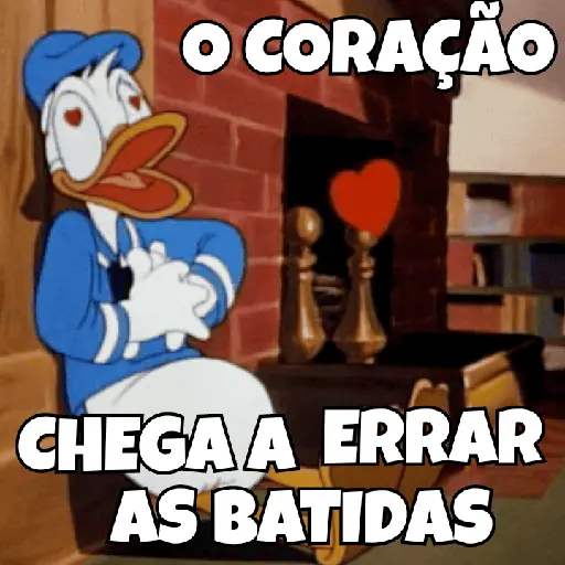 Figurinha: Pato Donald Apaixonado