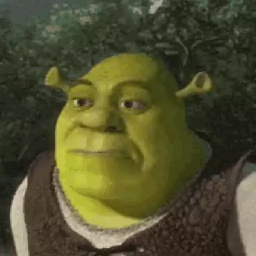 Figurinha: Shrek pensativo