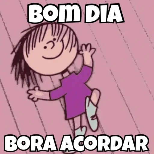 Figurinha: Bom dia, bora acordar