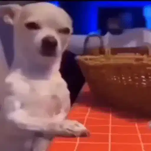 Figurinha: Cachorro Pensativo