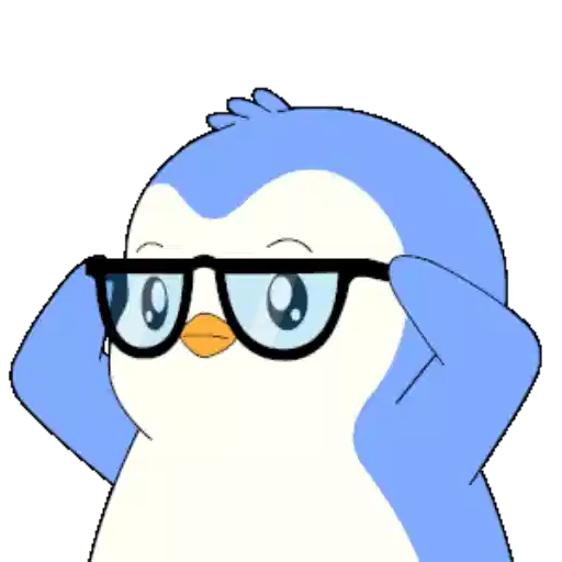 Figurinha: Pinguim de óculos