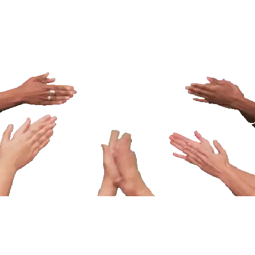 Figurinha: Mãos aplaudindo