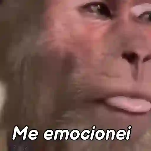 Figurinha: Macaco Emocionado