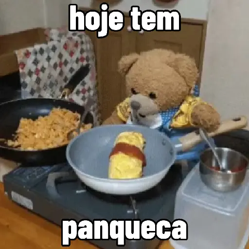 Figurinha: Ursinho Faz Panqueca