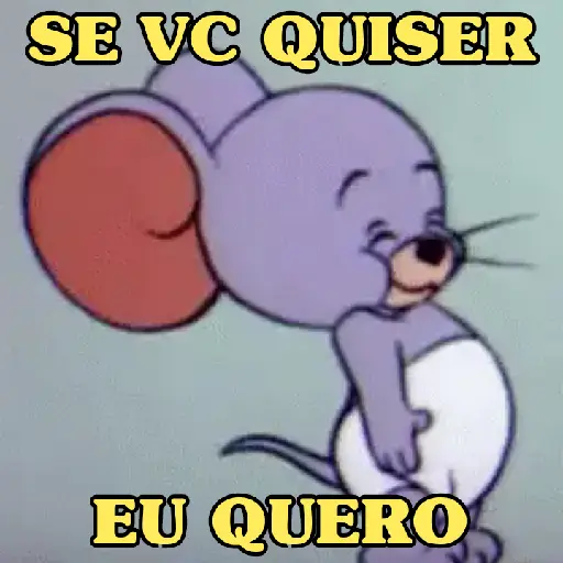 Figurinha: Ratinho pedindo com jeitinho