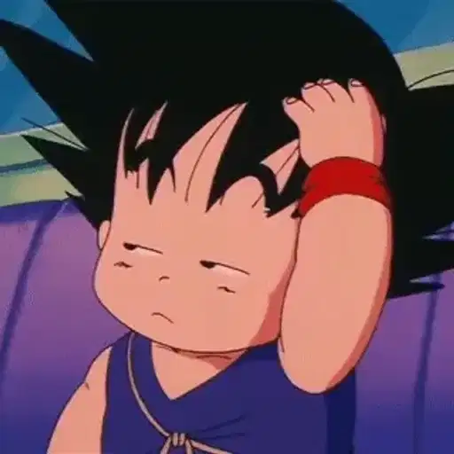 Figurinha: Goku Criança Pensativo