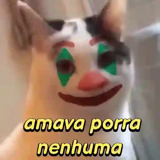 Figurinha: Gato Palhaço "Amava Porra Nenhuma"