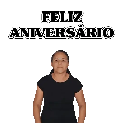 Figurinha: Feliz Aniversário com Sinais
