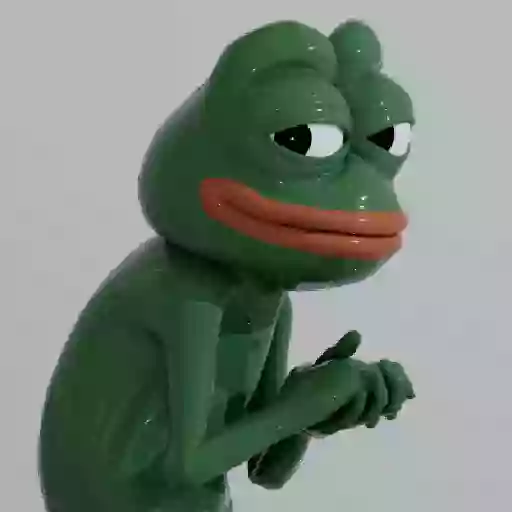Figurinha: Pepe the Frog pensativo