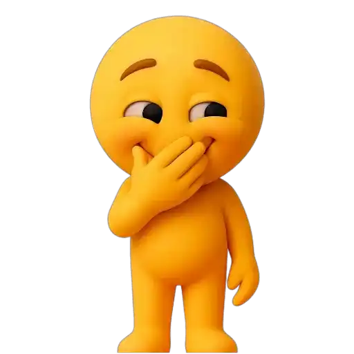 Figurinha: Emoji tímido