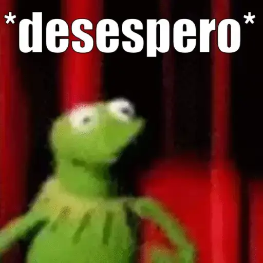 Figurinha: Caco, o Sapo: *desespero*