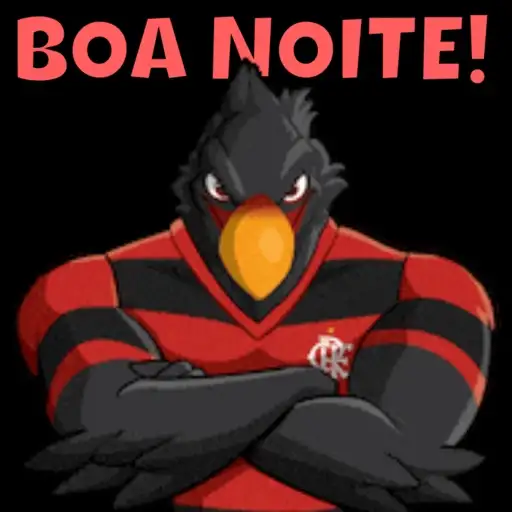Figurinha: Urubu do Flamengo diz Boa Noite!