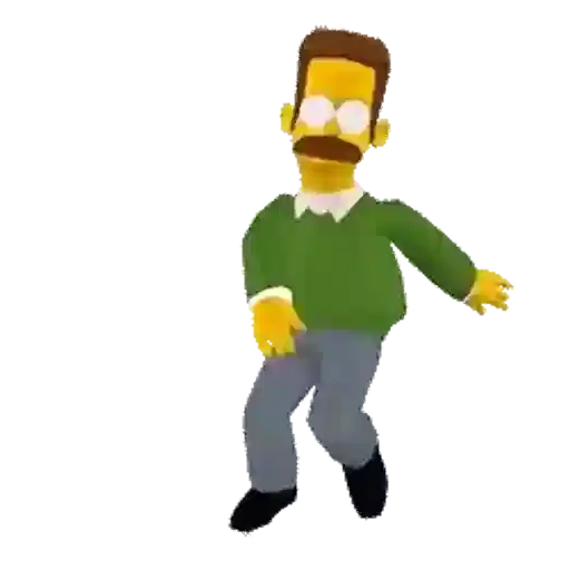 Figurinha: Ned Flanders Dançando