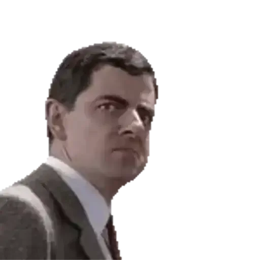 Figurinha: Cara de desconfiança do Mr. Bean