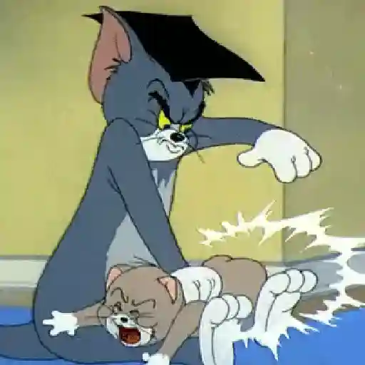 Figurinha: Tom dá uma bronca no Jerry