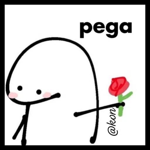 Figurinha: Flork dando rosa