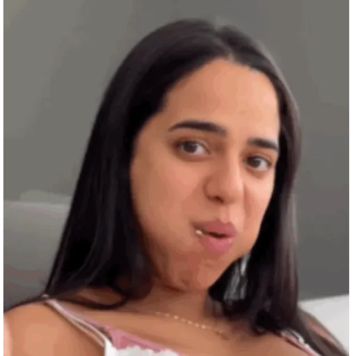 Figurinha: Mulher comendo banana