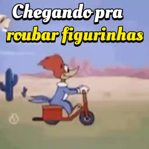 Figurinha: Pica-Pau rouba figurinhas de scooter