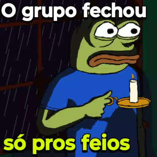 Figurinha: Pepe triste com vela