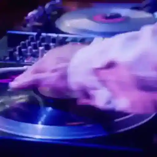 Figurinha: DJ tocando disco de vinil