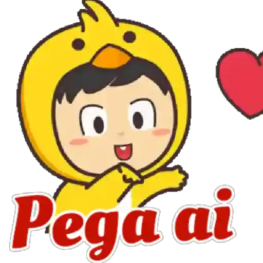 Figurinha: Pega ai, coração fofo