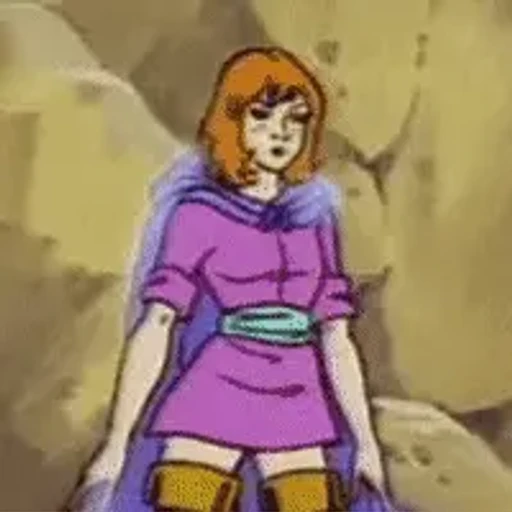 Figurinha: Mulher com capuz desaparecendo