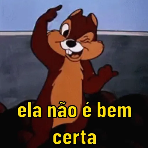 Figurinha: Esquilo mandando recado