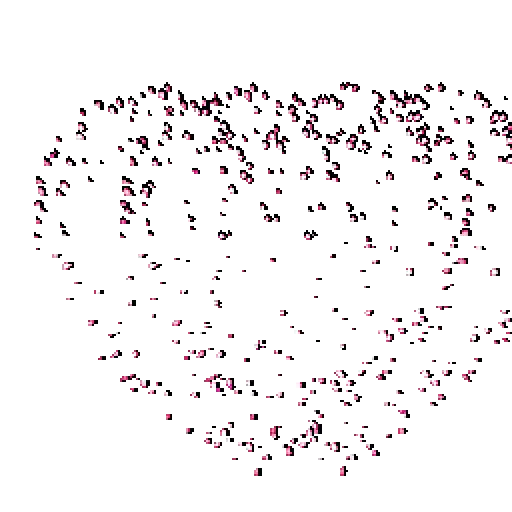 Figurinha: Coração de Fogos de Artifício Rosa