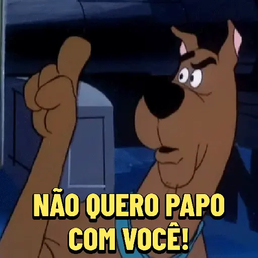 Figurinha: Scooby Doo diz não quero papo