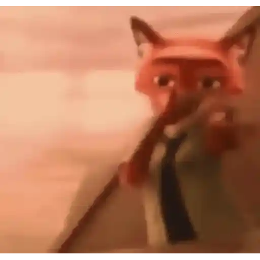 Figurinha: Raposa do Zootopia usando celular