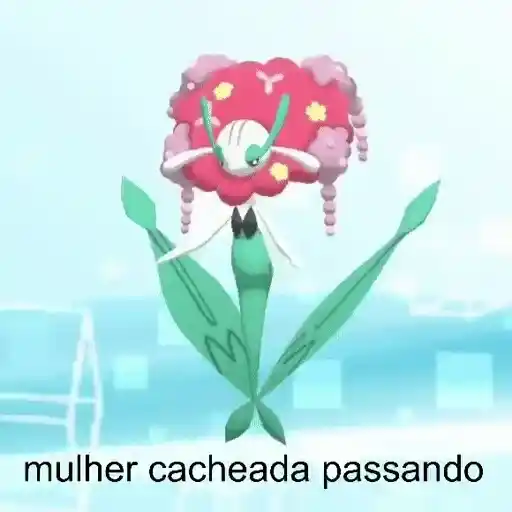 Figurinha: Mulher cacheada passando
