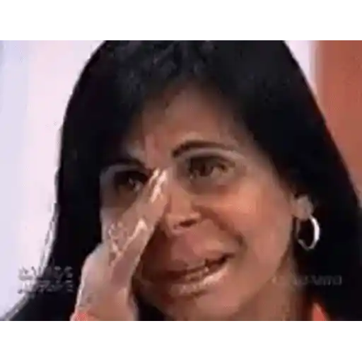 Figurinha: Gretchen chorando