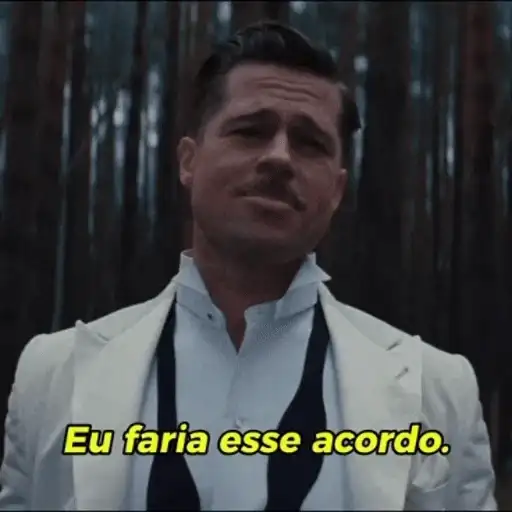 Figurinha: Brad Pitt: Eu faria esse acordo