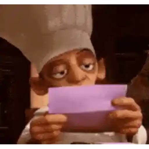 Figurinha: Chef Skinner lendo carta